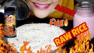 ASMR RAW RICE || MAKAN BERAS MENTAH PAKAI CENTONG || COLLAB WITH @Asmr Natasya & @YashEat - ASMR