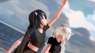 【MMD X OC】『Dive to Blue』FtShiro&Kuro พี่น้องแมวสาว 4K 60FPS