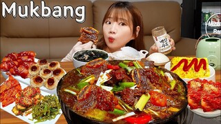 🍖Self생일상특집! 소갈비찜+9첩반상🎉 생일엔 한식집밥,미역국이 쵝오 😎 혼술 한식 집밥 GALBIJJIM MUKBANG ASMR EATINGSHOW REALSOUND 요리 먹방