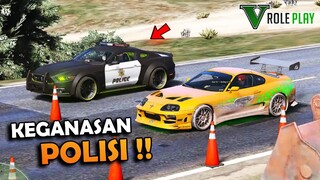 POLISI NANTANG BALAPAN LIAR SUPRA MK4 !! KEGANASAN POLISI !! - GTA 5 ROLEPLAY INDONESIA