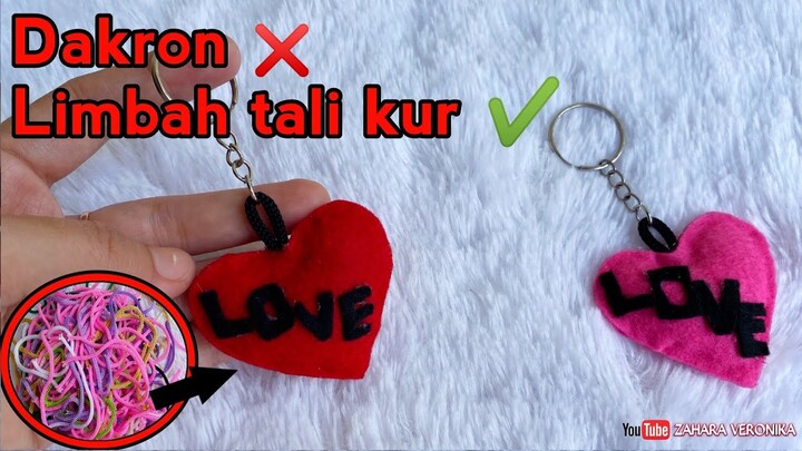 DIY gantungan kunci love