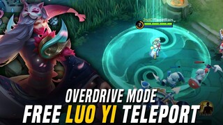 Fast Game | LUO YI Free Teleport | Overdrive Mode Mobile Legends: Bang Bang