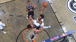 Donovan Mitchell throws down insane poster dunk on Yuta Watanabe 😱