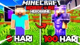 Aku Berhasil Bertahan Hidup Di 100 Hari Minecraft Hardcore Herobrine ❗❗