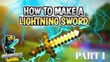 How to make a Lightning Sword | HOW TO BE A LIGHTNING SORCERER IN MCPE - Pt.1