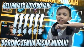 BORONG SEMUA PASAR MURAH DAPAT HAYATO AUTO BOYAH - GARENA FREE FIRE