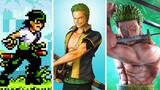 Evolution of Zoro Roronoa in Games (2000-2021)