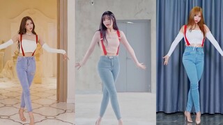 Hari gadis tiga orang di klip layar yang sama [versi strap jeans]