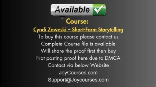 (JOYCOURSES•COM) Cyndi Zaweski – Short-Form Storytelling