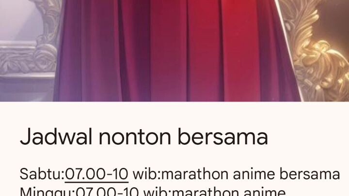 jadwal marathon anime bersama di weplay