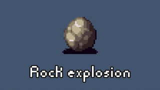 【Pixel Art】Stone Explosion Animation