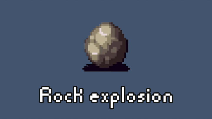 【Pixel Art】Stone Explosion Animation