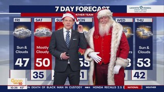 Santa has the Christmas weekend weather forecast!