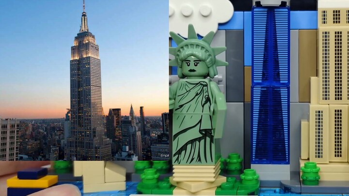 [ปลาในน้ำวิญญาณ] LEGO Beijing New York Postcard/Skyline Series Replacement (40519/40654)