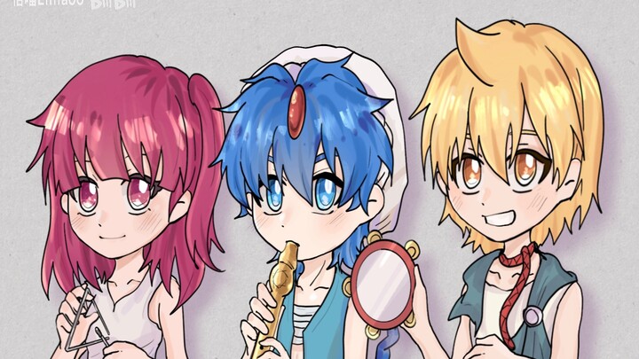 【Magi】Come and listen to the trio playing the telescope! !
