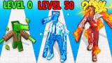 Monster School: Grass Chainsaw Man vs Ice vs Fire Superhero Runner Game Play - Minecraft Animation