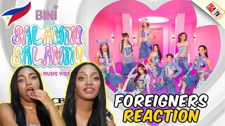 Foreigners React to BINI's 'Salamin Salamin' | Sol & Luna's Filipino music ppop reactions