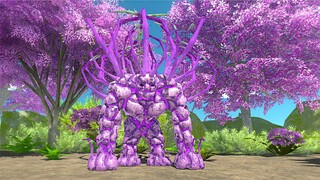 PURPLE GOLEM GUARDIAN vs UNITS IN MYSTICAL FOREST