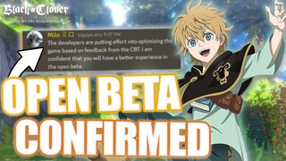 OPEN BETA HAS BEEN CONFIRMED! HUGE NEWS & COULD MEAN PRE-REGISTRATION SOON!! | BLACK CLOVER MOBILE