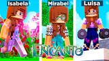 Jogando com a FAMÍLIA MADRIGAL de ENCANTO no Minecraft (Isabela, Mirabel, Luisa)