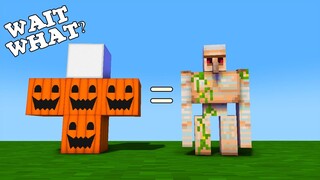 WAIT WHAT!? How to make IRON GOLEM : Minecraft Logic