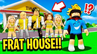 I Joined a FRAT HOUSE in Roblox BROOKHAVEN RP!! (Huge Secret)