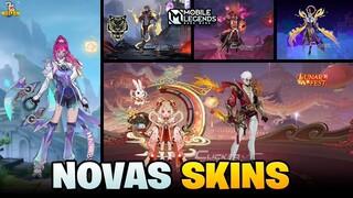 30+ NOVAS SKINS SURVEYS | HANABI ÉPICA | GUSION FESTIVAL LUNAR | MOBILE LEGENDS