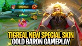 Tigreal Upcoming Special Skin "Gold Baron" Gameplay  | Mobile Legends: Bang Bang
