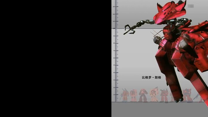 [Scaled chart] Check out the red machines in the Gundam UC series animation