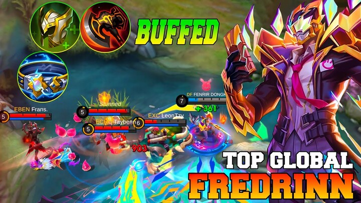 Buffed Fredrinn Is Monster !! New Buffed Hyper Fredrinn Best Build 2024 - Top Global Mobile Legends