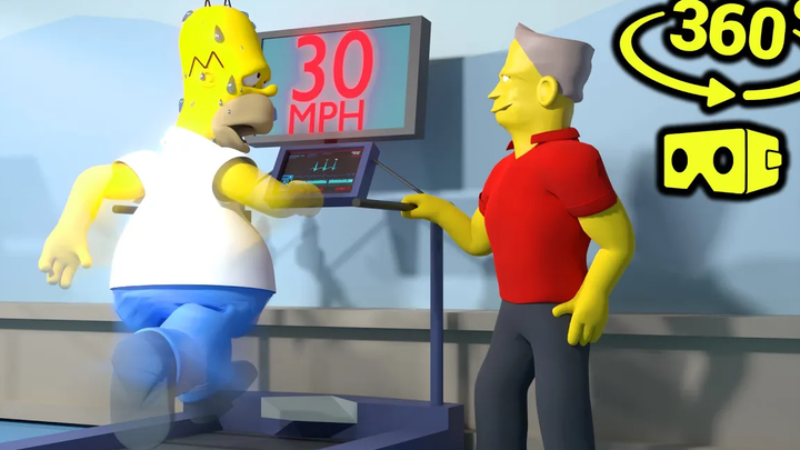 Homer Simpson ซื้อลู่วิ่ง (วิดีโอ VR/360 °)