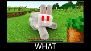 Minecraft wait what meme part 200 realistic minecraft Rabbit