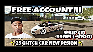 || Car Parking Multiplayer || Free Account Giveaway#234 || 25 Glitch Cars New Design ||