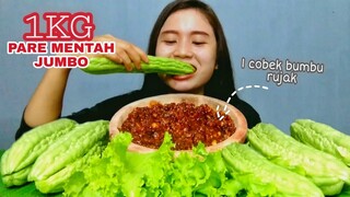 MUKBANG  LALAPAN PARE MENTAH 1KG  ⁉️ MUKBANG LALAPAN MENTAH TANPA NASI#mukbanglalapan#asmr#makan