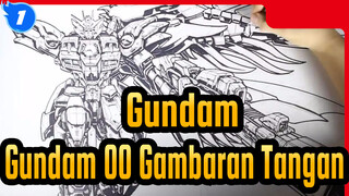 Gundam|Orang Luar Melukis Dengan Tangan Gundam 00 Terbang Yang Sangan Keren!_1