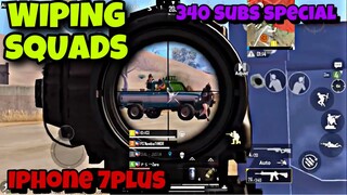 WIPING SQUADS 1V4 IPHONE 7PLUS HIGHLIGHTS [PUBG MOBILE] 340 SUB SPECIAL