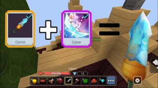 New Carrot Sword + Cyber Sword Effect in Bedwars Blockman Go