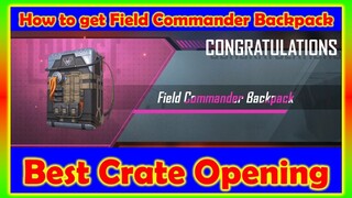 How to Get field commander Backpack skin | PUBG Mobile Crate Opening | Worth More than 3000UC FREE