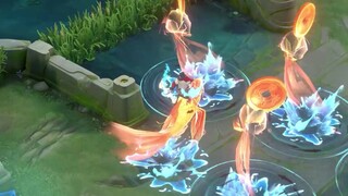 Riding a Koi and Leaping Over the Dragon Gate, the ultimate move summons a school of carp, and makes
