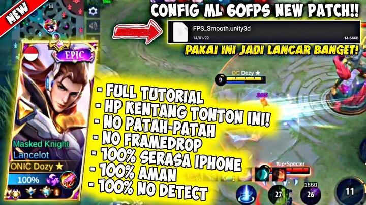 UPDATE❗CONFIG ML ANTI LAG 60 FPS SMOOTHLY NO LAG | SERASA IPHONE + PING BOOSTER - NEW PATCH 🔥
