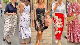 ITALIAN SUMMER FASHION 2024🇮🇹SUMMER DRESSES & POLKA DOTS IDEAS  MILAN STREET STYLE #vanityfair