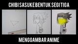Menggambar Chibi Sasuke Bentuk Wajah Segi Tiga