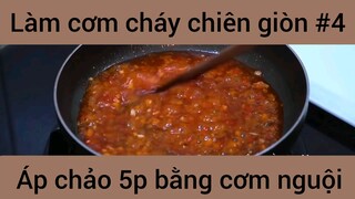 Làm cơm cháy chiên giòn áp chảo 5p bằng cơm nguội #4