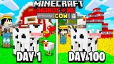 I Survived 100 Days as a COW in Hardcore Minecraft... Here's What Happened...