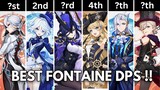 TOP 7 BEST FONTAINE RANKED!! SS Tier DPS in [ Genshin Impact ]