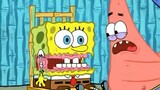 Spongebob memakai perban, tapi Patrick melepasnya dan membuatnya takut