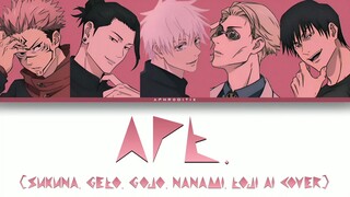 [AI Cover] APT. - Sukuna, Geto, Gojo, Nanami, Toji (Lyrics)