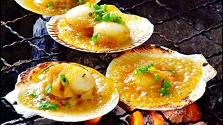 Thai Scallops Grilled with garlic and butter