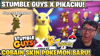 COBAIN STUMBLE GUYS VERSI POKEMON! REVIEW MOD SKIN PIKACHU!