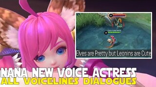 NANA NEW VOICE ACTRESS ALL NEW VOICELINES AND DIALOGUES MOBILE LEGENDS NANA NEW VOICE MLBB NEWS